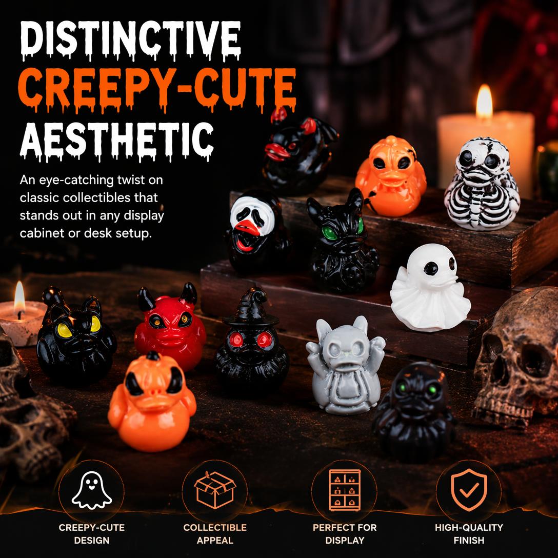 💥Mini Demon Ghost Skull Resin Duck Desktop Decoration