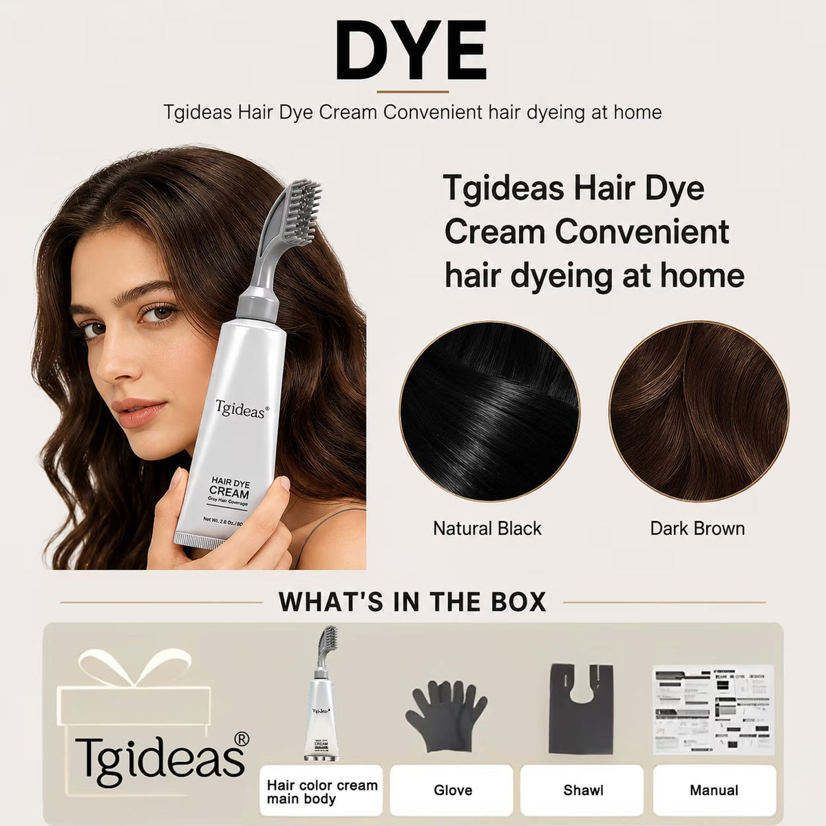 2-in-1 Comb Applicator Hair Dye Cream