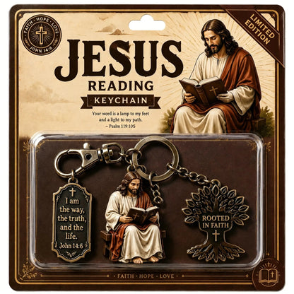 50% OFF! Jesus Reading Keychain - Carry Scripture Daily, Bundle & Save