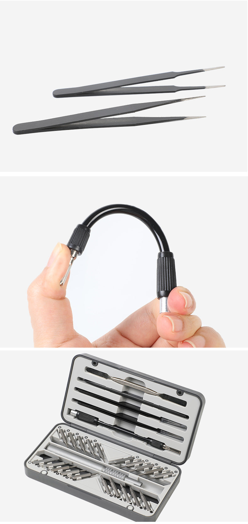 Precision screwdriver set accessory detail photos