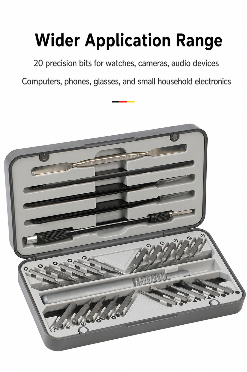 Precision screwdriver set wider application range