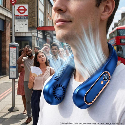 Portable Neck Fan with 360° Surround Cooling – Lightweight, Bladeless & Comfortable
