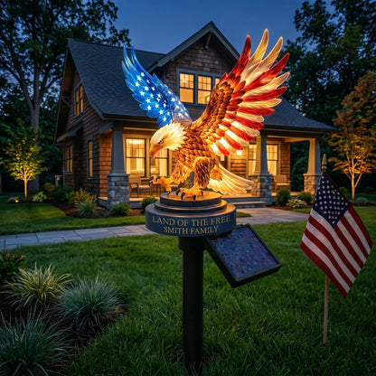 50% OFF 🦅 Personalized Solar Eagle Garden Light – Limited-Time Freedom Tribute