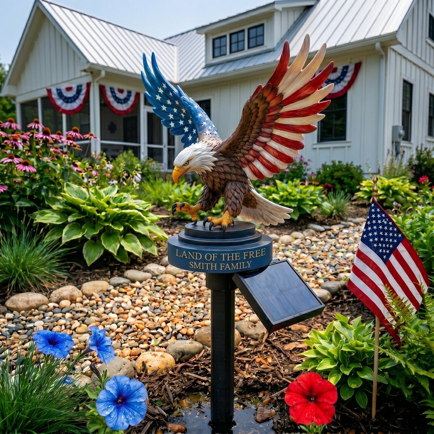 50% OFF 🦅 Personalized Solar Eagle Garden Light – Limited-Time Freedom Tribute