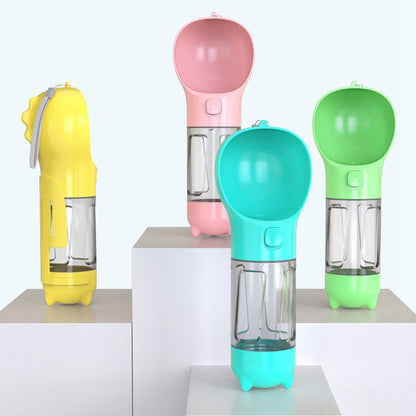 The Ultimate 3-in-1 Dog Walking Bottle – Water, Treats & Poop Bags All in One