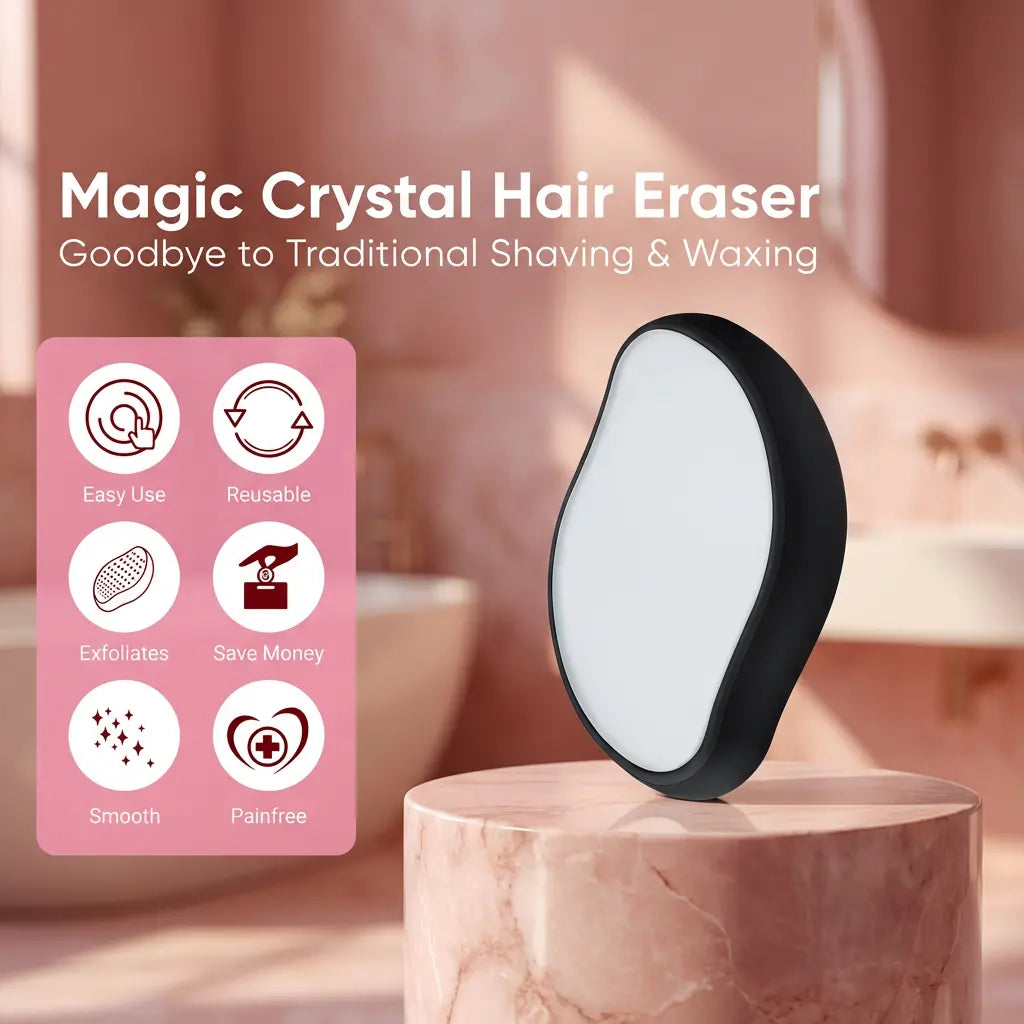 ✨50% OFF NOW! Palm‑Fit Hair Eraser for Quick At‑Home Grooming. Painless Crystal Hair Remover. Eco‑Friendly Reusable Physical Hair Removal Tool for Legs. Arms & Body
