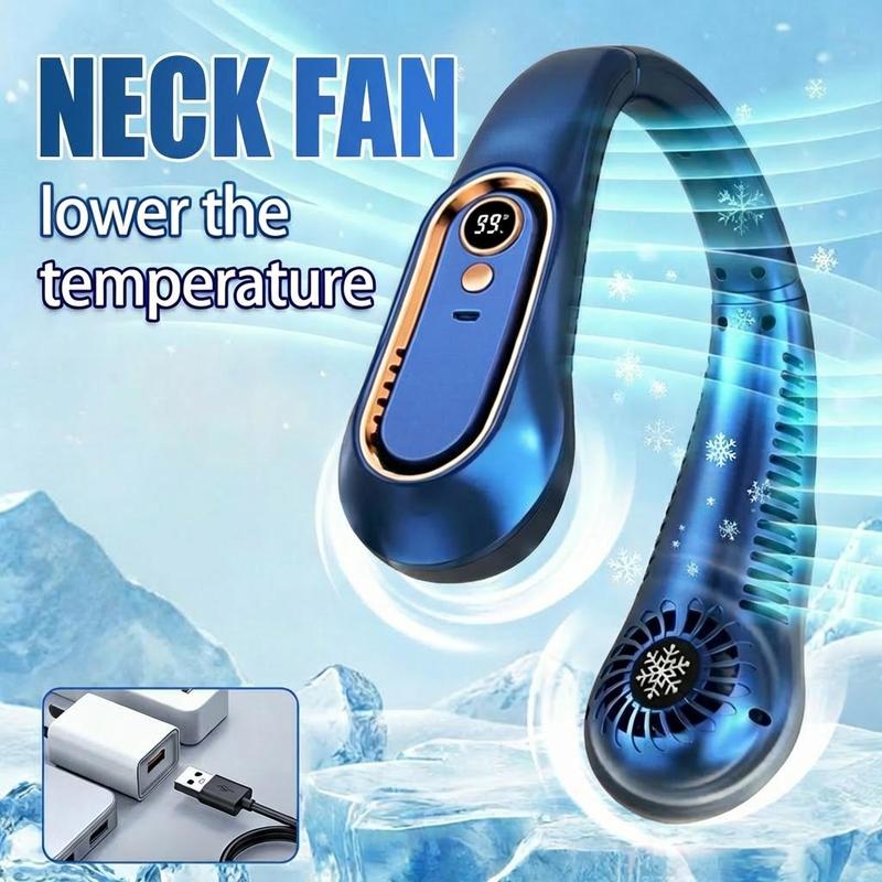 Portable Neck Fan with 360° Surround Cooling – Lightweight, Bladeless & Comfortable