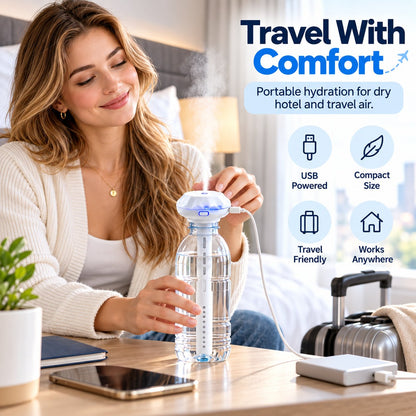 Bottle Top USB Humidifier Stick | Quiet Portable Cool Mist Aroma Diffuser