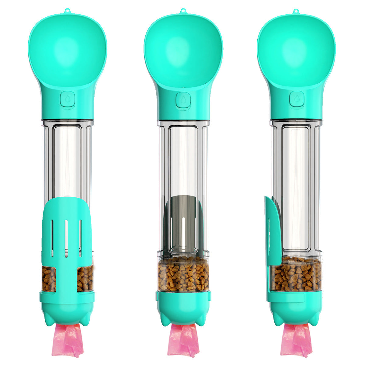 The Ultimate 3-in-1 Dog Walking Bottle – Water, Treats & Poop Bags All in One
