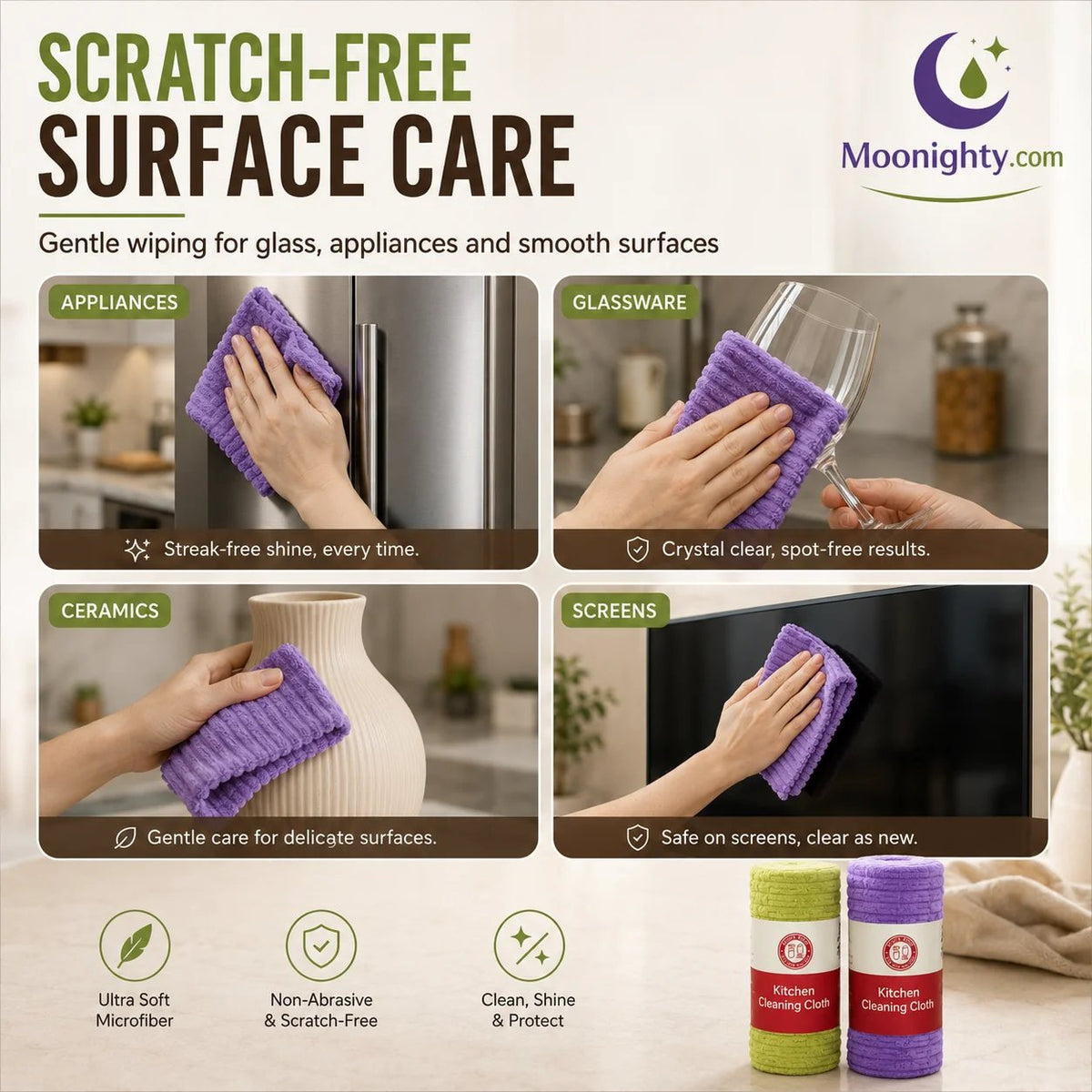 💯 Multipurpose Reusable Tear-Off Cleaning Cloth Roll