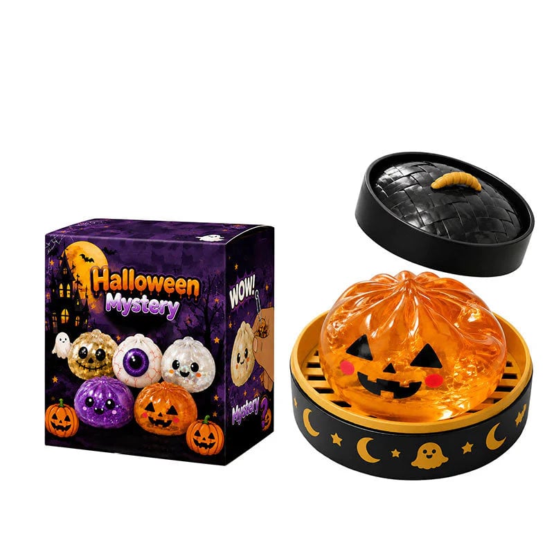 🎃 Halloween Dumpling Squishy Toy – Cute Squeeze Toy for Stress Relief & Spooky Fun