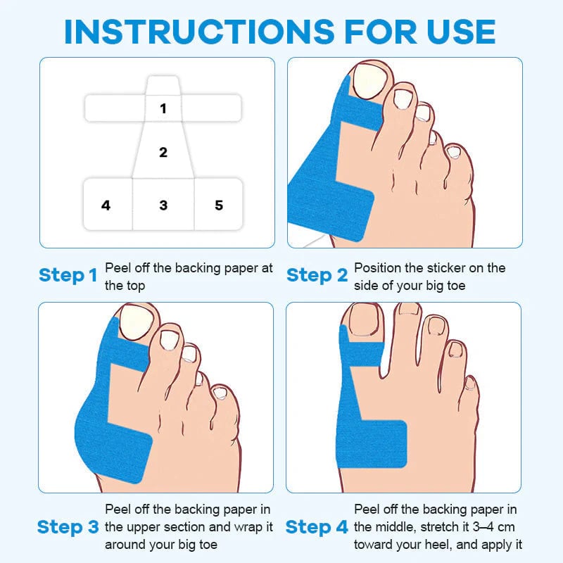 👣 Pre-Cut Bunion Relief Tape for All-Day Comfort