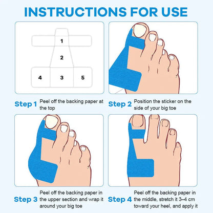 👣 Pre-Cut Bunion Relief Tape for All-Day Comfort