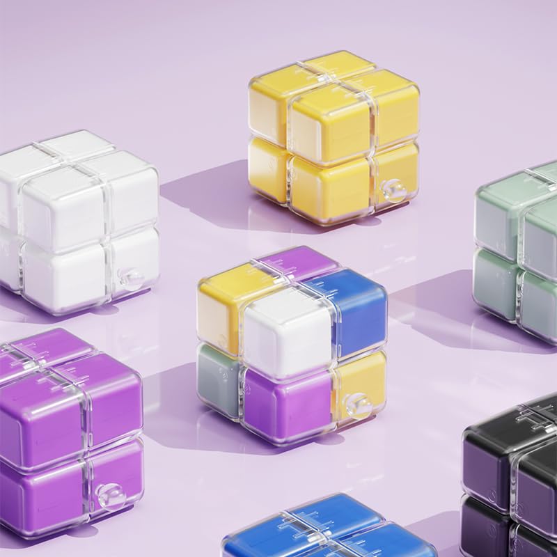 Weekly Magnetic Foldable Pill Organizer Cube