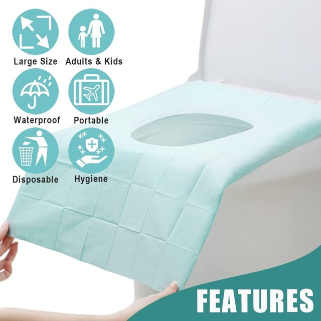 Disposable waterproof toilet seat cover product detail image