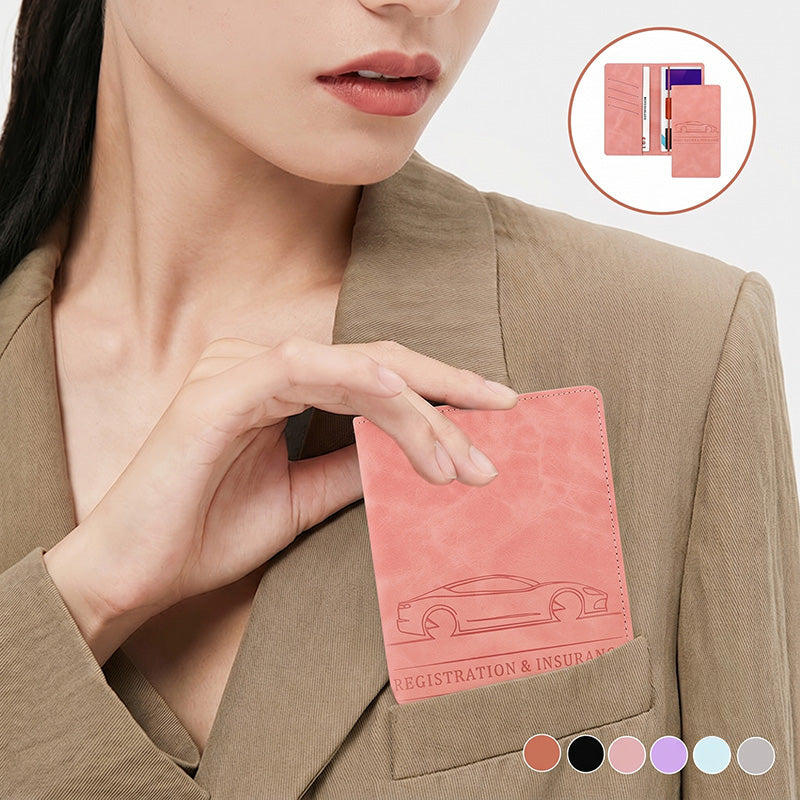 🚘Never Dig Through Your Glove Box Again – Car Registration & Insurance Card Holder