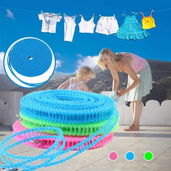 🔥 Buy 1 Get 1 Free – Portable Windproof Clothesline for Travel, Camping & Small Spaces