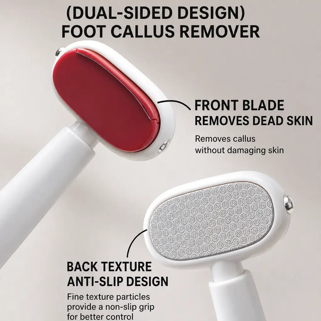 Dual‑Sided Foot Callus Remover. Replaceable Stainless Steel Blade Foot Scraper 🦶