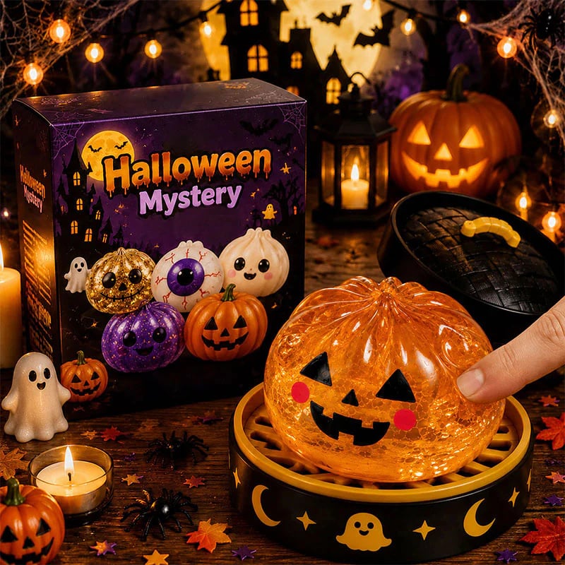 🎃 Halloween Dumpling Squishy Toy – Cute Squeeze Toy for Stress Relief & Spooky Fun