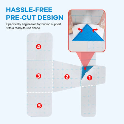 👣 Pre-Cut Bunion Relief Tape for All-Day Comfort