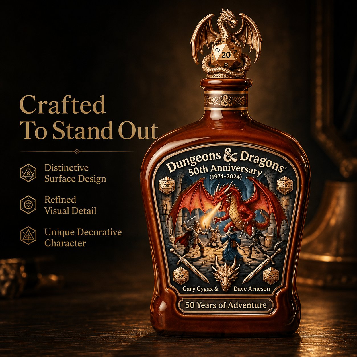 Dungeons & Dragons 50th Anniversary Decanter Bottle