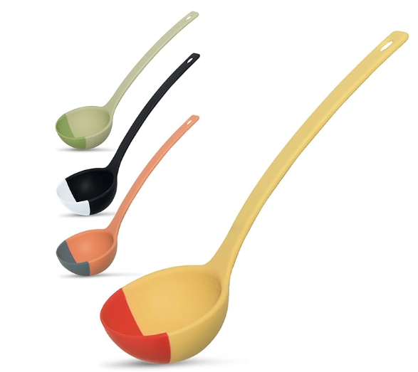 🥄 SCOUPS 3-in-1 Silicone Scoop Ladle |Scoop Every Last Drop – No More Food Waste!