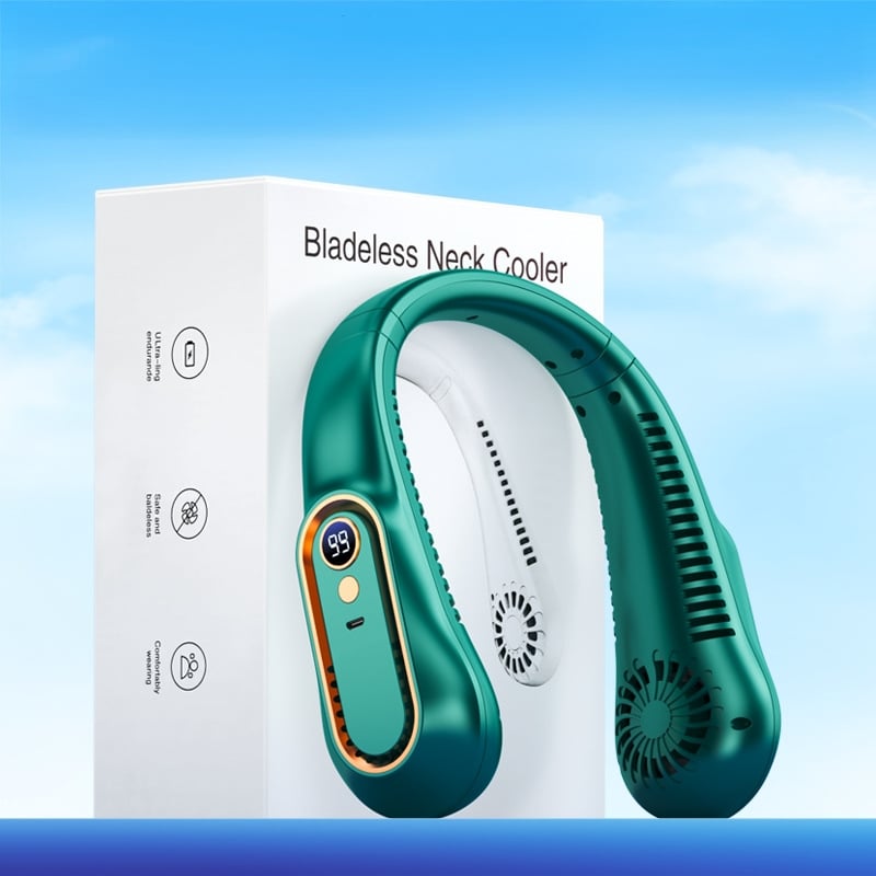 Portable Neck Fan with 360° Surround Cooling – Lightweight, Bladeless & Comfortable