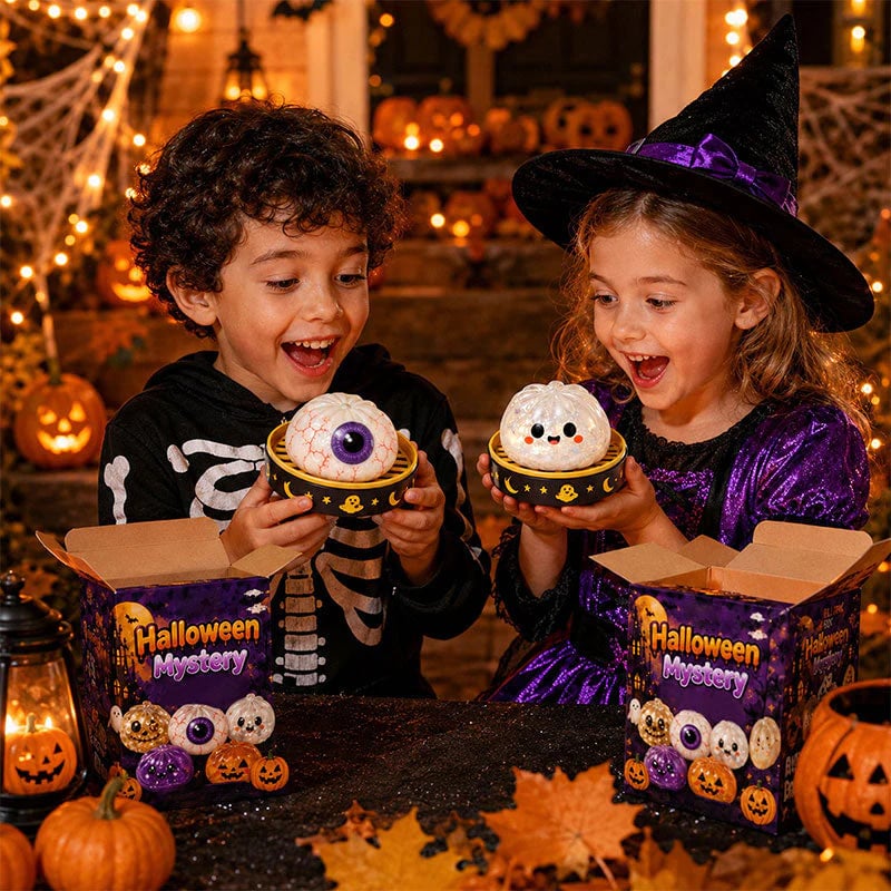 🎃 Halloween Dumpling Squishy Toy – Cute Squeeze Toy for Stress Relief & Spooky Fun