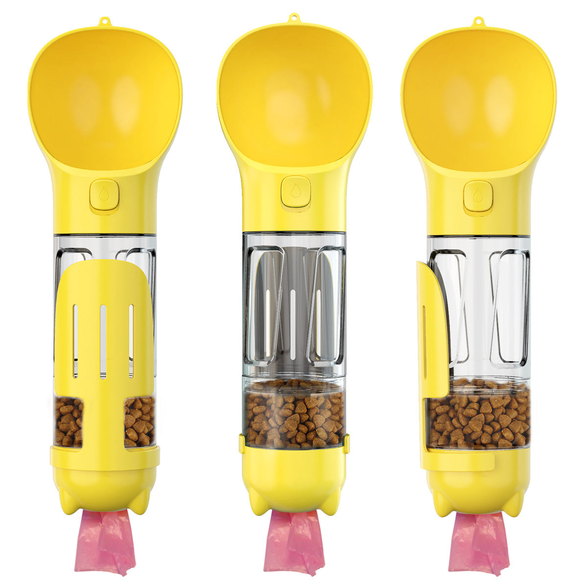 The Ultimate 3-in-1 Dog Walking Bottle – Water, Treats & Poop Bags All in One