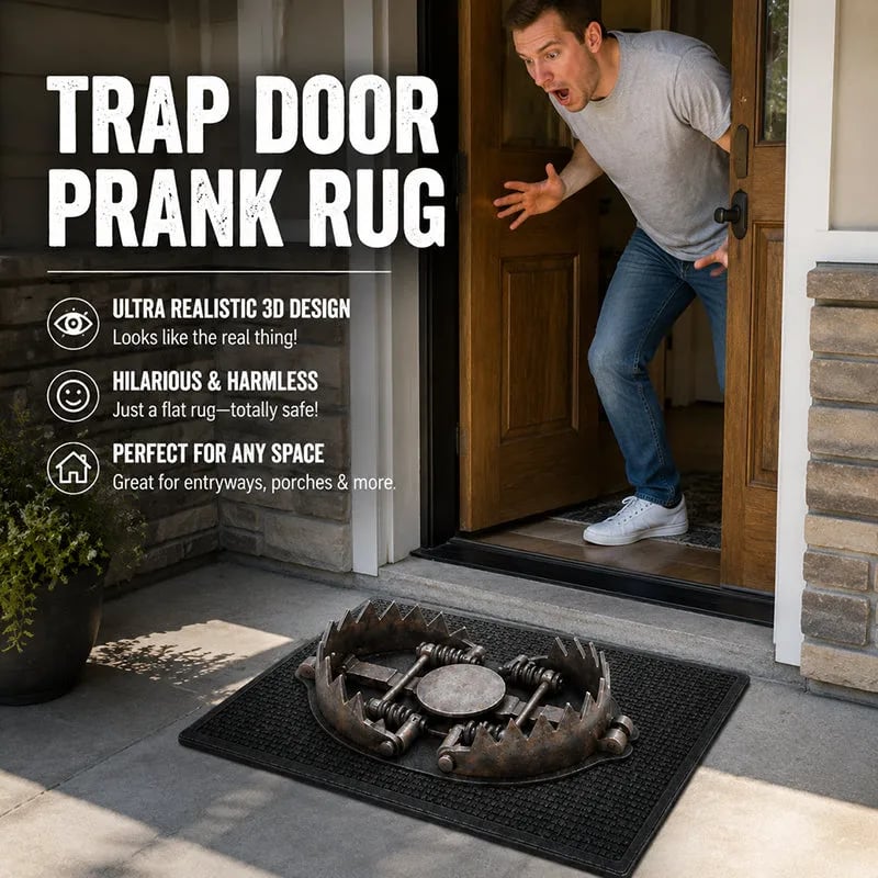 💥 HOT SALE 49% OFF - 😂 Gotcha! 3D Bear Trap Illusion Doormat – Funny Prank Entry Mat