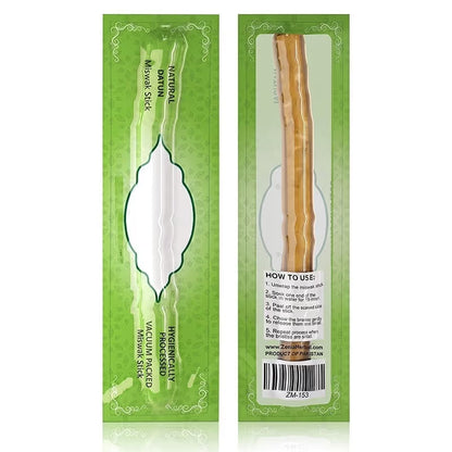 Natural miswak toothbrush sticks in thin and thick options