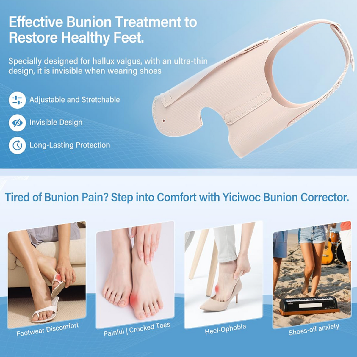 Adjustable Bunion Support Corrector - Comfortable for Outdoor Walking & Daily Wear