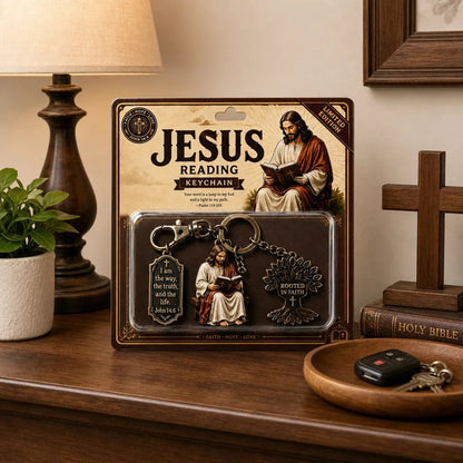 50% OFF! Jesus Reading Keychain - Carry Scripture Daily, Bundle & Save