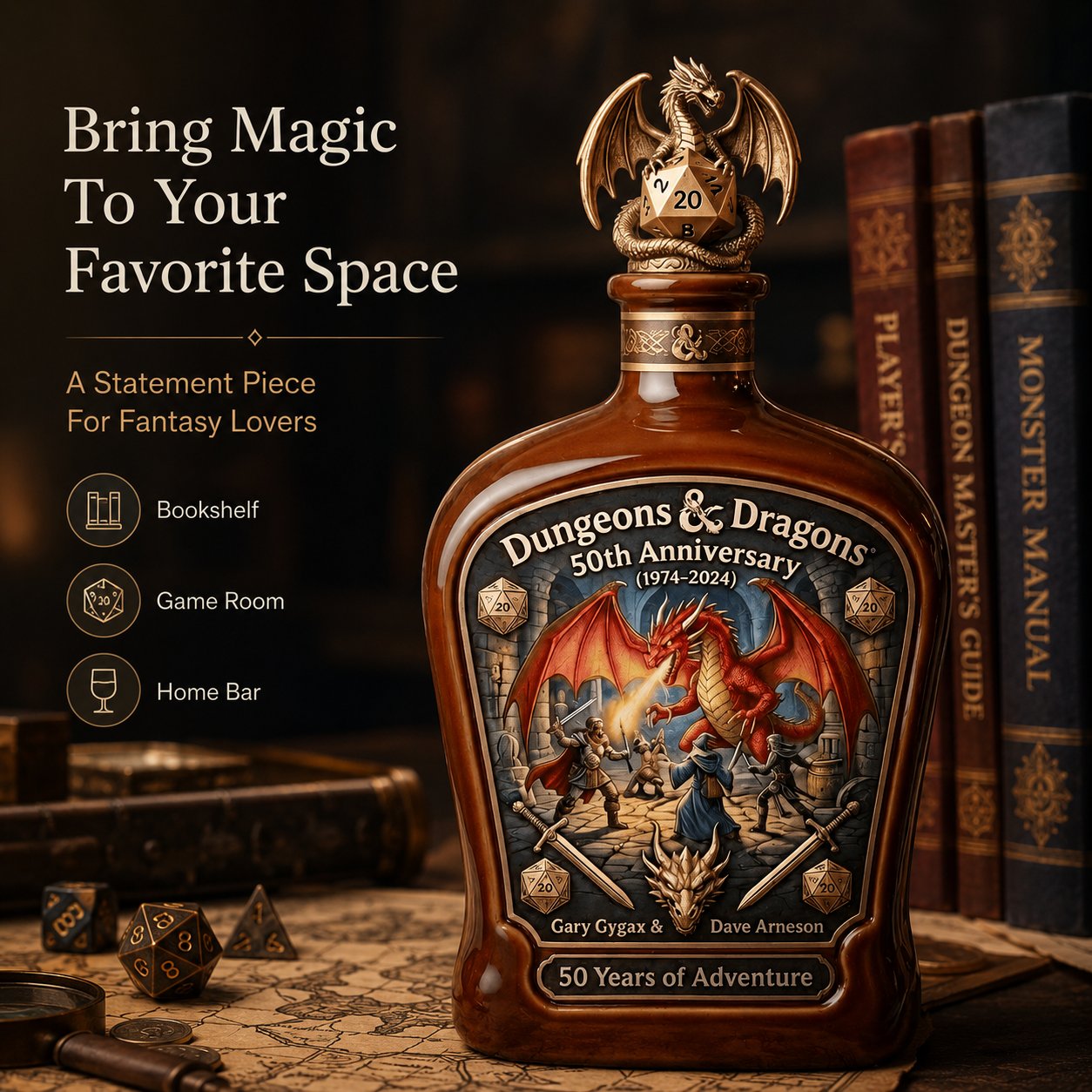 Dungeons & Dragons 50th Anniversary Decanter Bottle