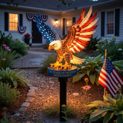 50% OFF 🦅 Personalized Solar Eagle Garden Light – Limited-Time Freedom Tribute