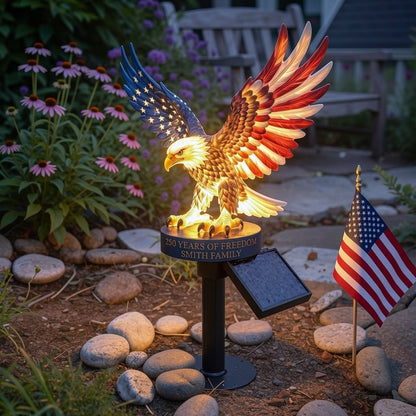 50% OFF 🦅 Personalized Solar Eagle Garden Light – Limited-Time Freedom Tribute