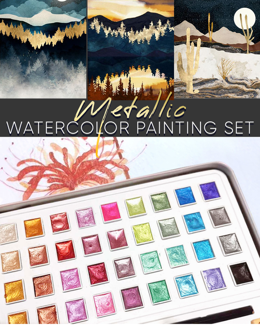 Metallic Watercolor Painting Set