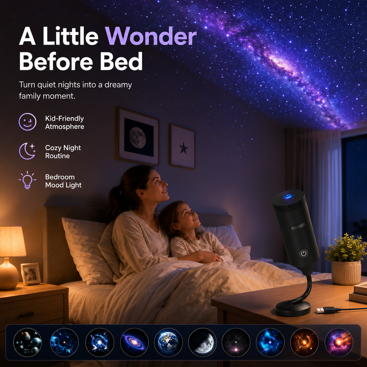 ✨ Plug-and-Play Galaxy Star Projector – Transform Any Room into a Dreamy Night Sky