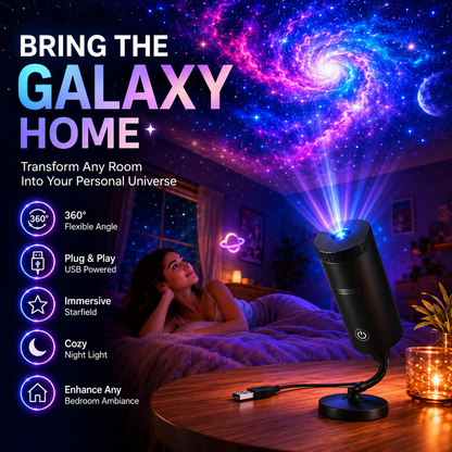 ✨ Plug-and-Play Galaxy Star Projector – Transform Any Room into a Dreamy Night Sky