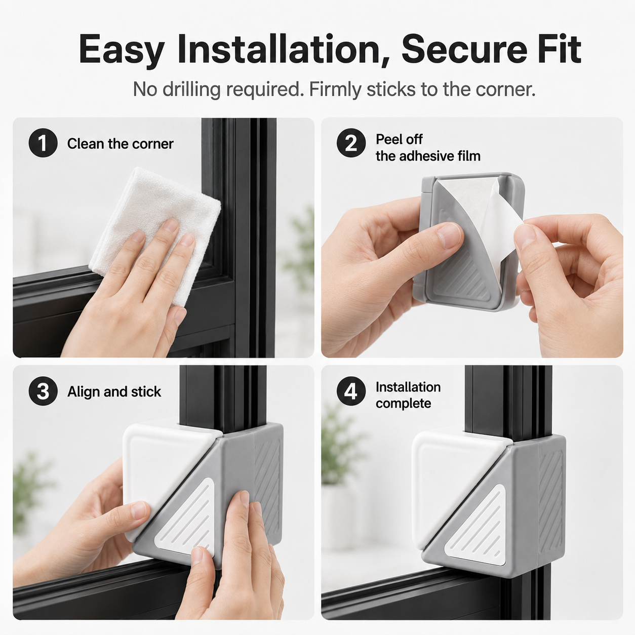 🔥 Buy 3 Get 1 FREE – Self-Adhesive Window Corner Guards to Help Protect Kids from Sharp Window Edges