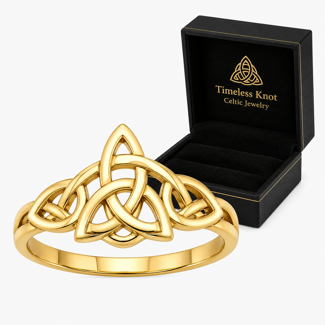 Witch's Knot Triquetra Ring | Wiccan Cross Protection Amulet | Celtics Knot Witchcraft Rings | Witchy Good Luck Charm Jewelry Gift For Spiritual Women