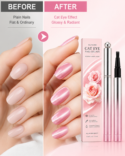 🥳2026 HOT SALE 50% OFF!💝💫All-in-One Cat Eye Nail Gel Pen – Get a hypnotic cat-eye effect in one stroke! Magnetic gel. lasting shine. salon magic at home.