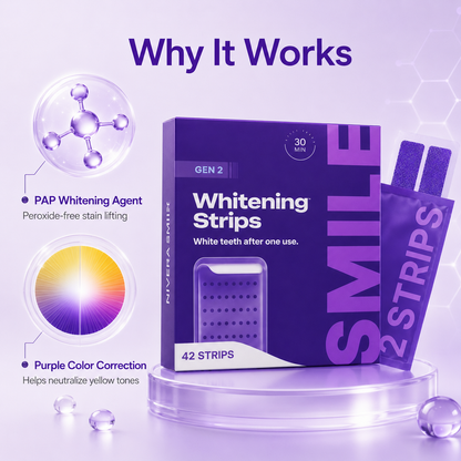 Triple Whitening Strips – Same Enamel-Safe Ingredient Dentists Use | Long-Lasting Results, Not Just a Purple Tint