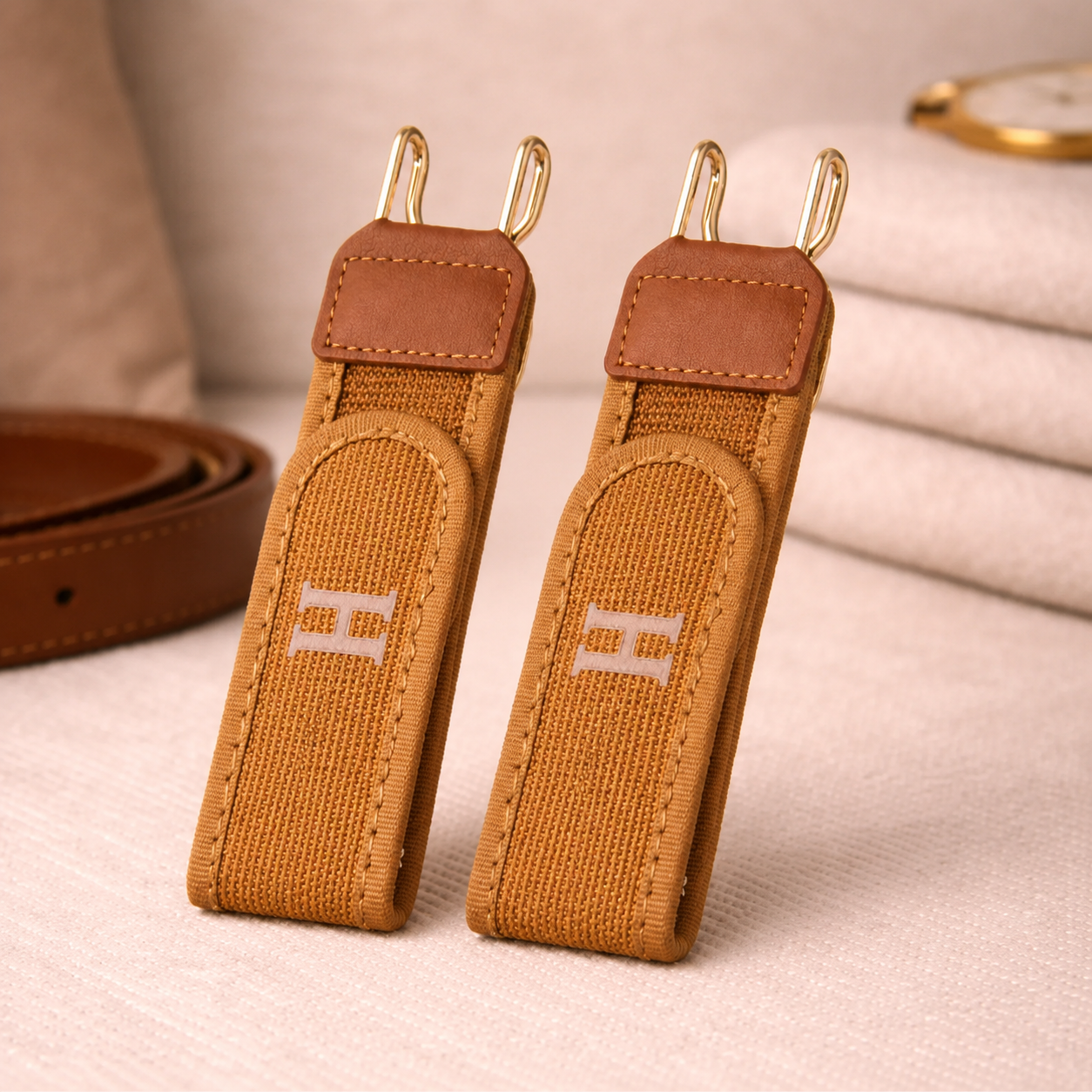 No-buckle belt worn with everyday pants