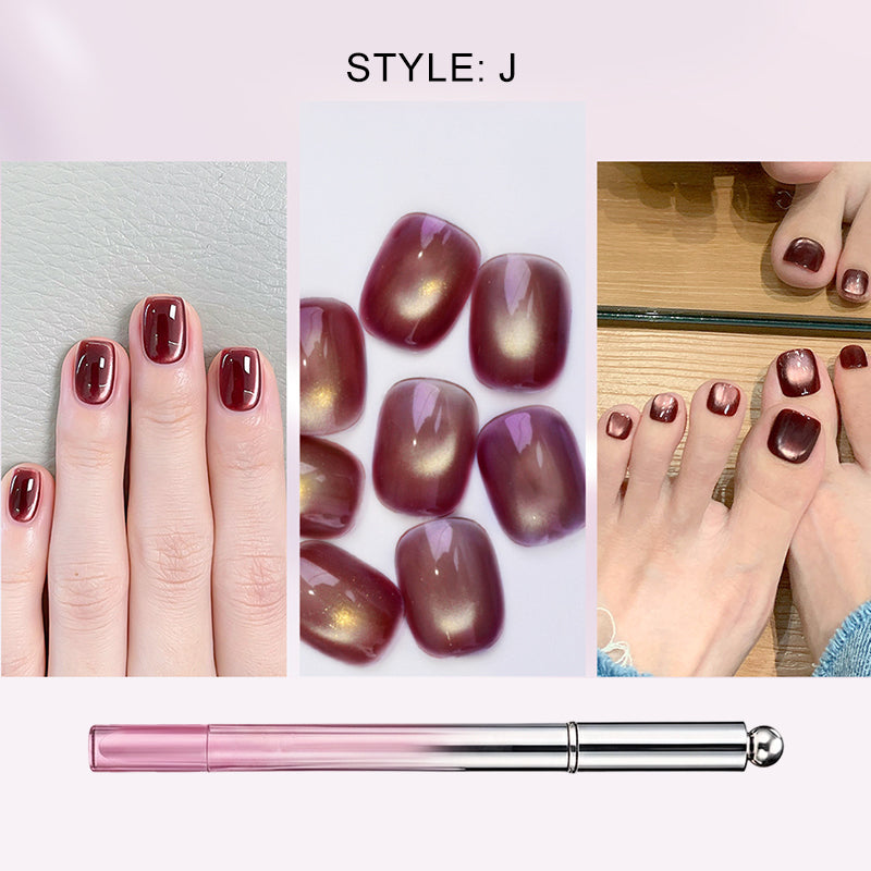 🥳2026 HOT SALE 50% OFF!💝💫All-in-One Cat Eye Nail Gel Pen – Get a hypnotic cat-eye effect in one stroke! Magnetic gel. lasting shine. salon magic at home.