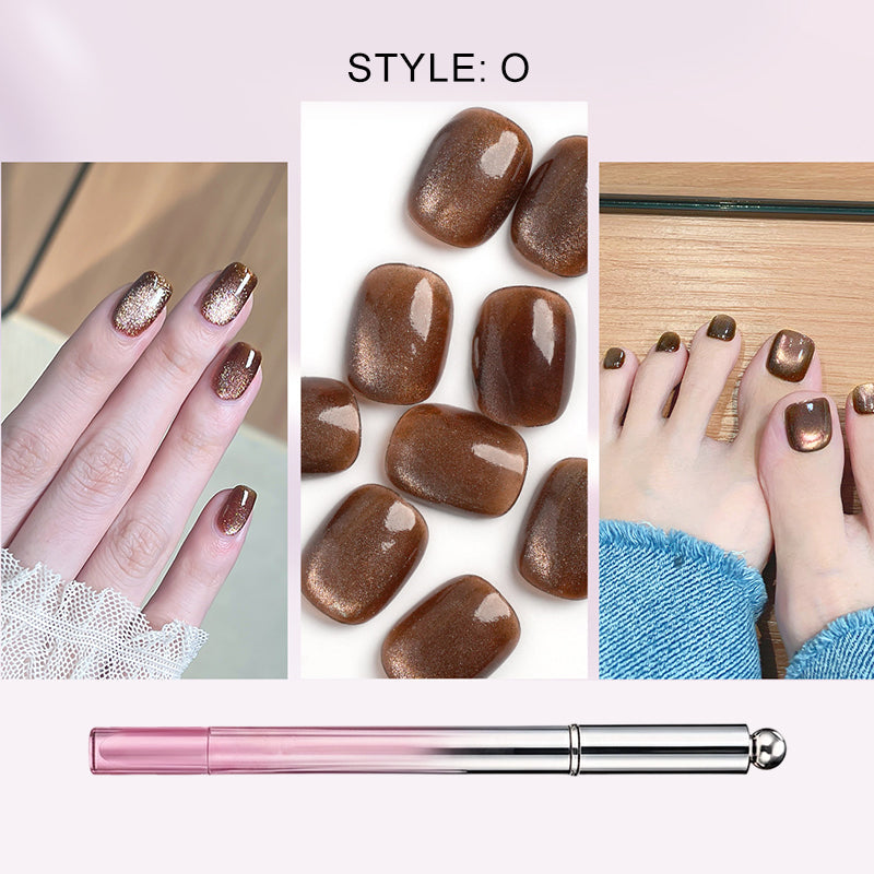 🥳2026 HOT SALE 50% OFF!💝💫All-in-One Cat Eye Nail Gel Pen – Get a hypnotic cat-eye effect in one stroke! Magnetic gel. lasting shine. salon magic at home.