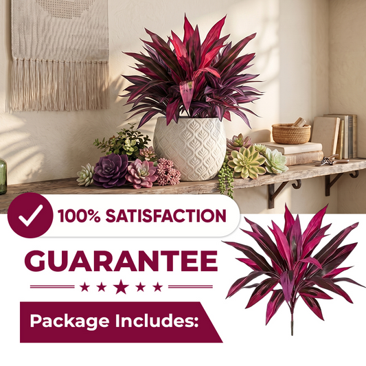 Realistic Artificial Dragon Blood Tree for Effortless Home Decor