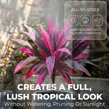 Realistic Artificial Dragon Blood Tree for Effortless Home Decor