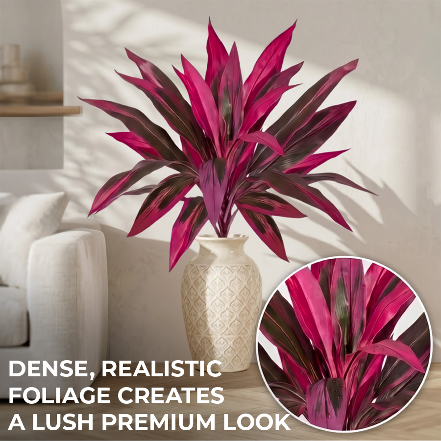 Realistic Artificial Dragon Blood Tree for Effortless Home Decor