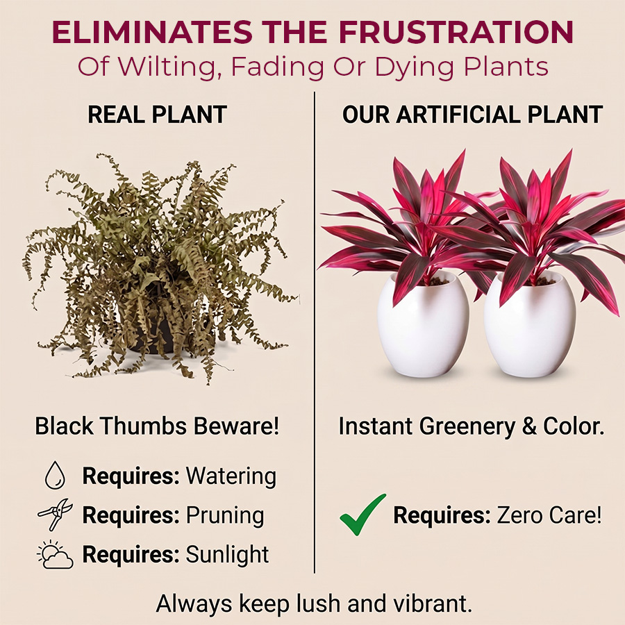 Realistic Artificial Dragon Blood Tree for Effortless Home Decor